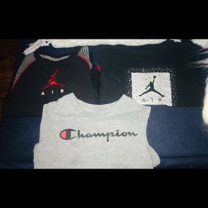 Size 4T (3-4 years old) BOYS Jordan & Champion shirt bundle